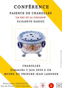 Conférence le feu et la couleur. Le dimanche 2 juin 2024 à Charolles. Saone-et-Loire.  11H00